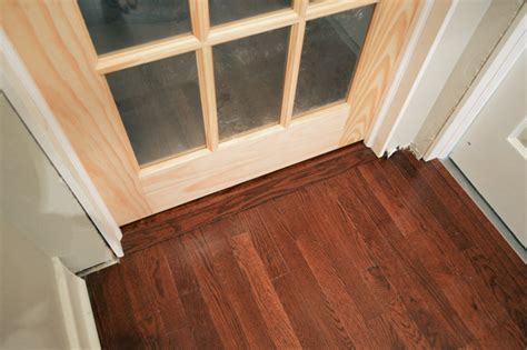 hardwood floor spacign from sliding door